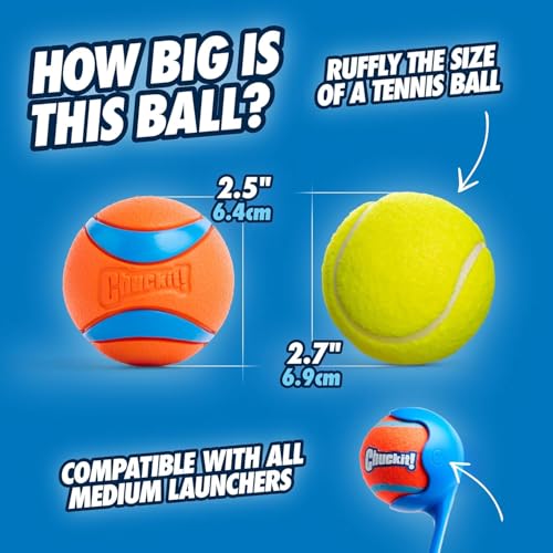 Chuckit! EcoFetch Dog Ball Launcher - 18" with Medium (2.5") Dog Fetch Ball Thrower, for Dogs 20-60 Pounds, Made in USA