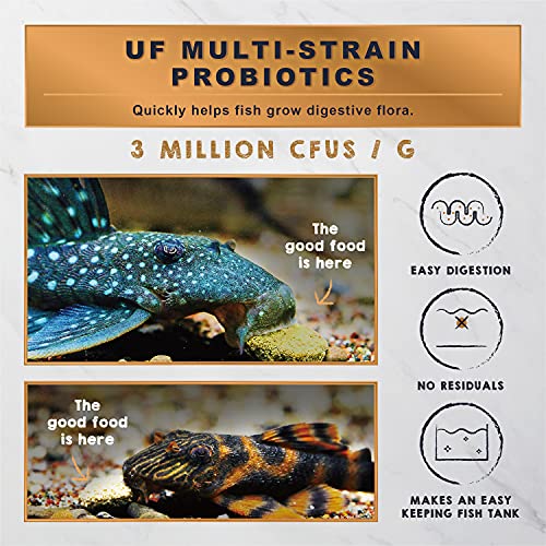 Ultra Fresh Algae Wafers Pleco Food, Spirulina & Algae, Sword Prawns, Balanced Diet, Color Enhancing, All Natural Ingredients, for Algae Eaters