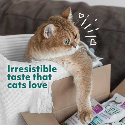 Optimeal Wet Cat Food Variety Pack - Grain Free Tender Morsels, High Protein Premium Nutrition Made with Natural European Ingredients in Savory
