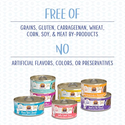 Weruva Wet Cat Food, The Chicken Lounge Paté Variety Pack, 3oz Can, Pack of 12