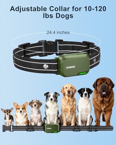 Jugbow Dog Shock Collar - 4500FT Dog Training Collar with Remote, IPX8 Waterproof Electric Dog Collar with 4 Training Modes, Security Lock