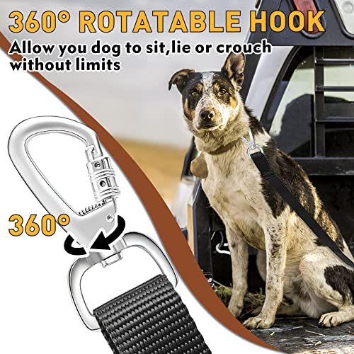 Heavy Duty Dog Leash System - Truck Bed Barrier & Pick-Up Restraint Lead for Dogs Up to 150lbs