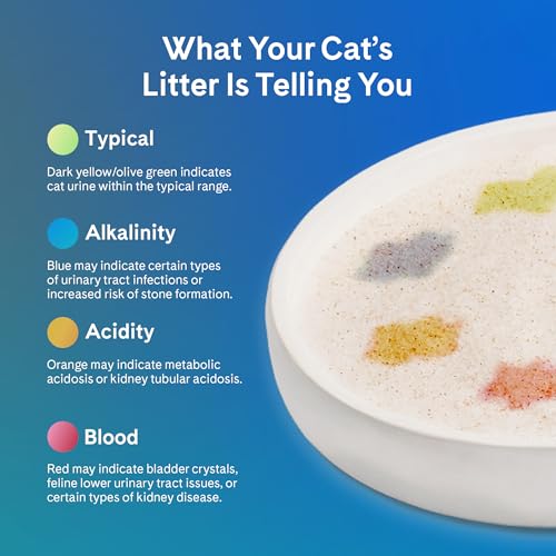PrettyLitter Health Monitoring Cat Litter (Unscented, Non Clumping) | Lightweight & Low Tracking, Color Changing Silica Gel Crystals, Advanced Odor