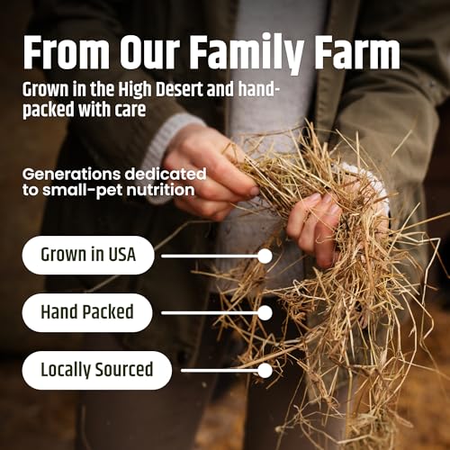 High Desert 2nd Cutting Timothy Hay for Rabbits, Guinea Pigs, Chinchillas and Small Pets, Soft Leafy for Daily Feeding and Digestive Health, Natural