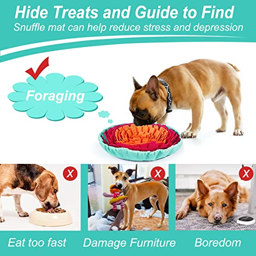 Vivifying Snuffle Mat for Dogs, Interactive Sniff Mat for Slow Eating and Keep Busy, Adjustable Dog Digging Toys Encourages Natural Foraging Skills