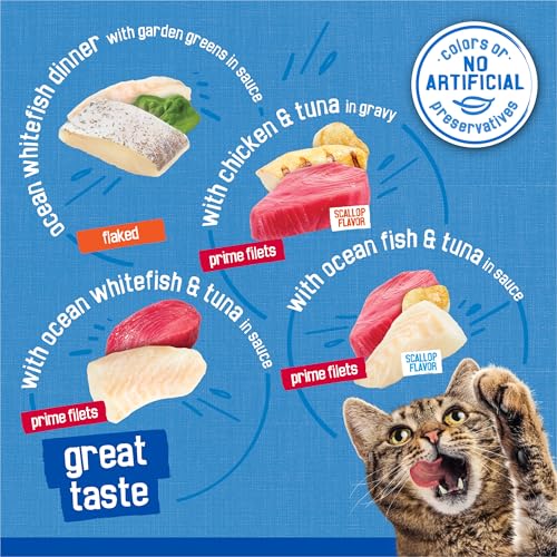 Purina Friskies Wet Cat Food Variety Pack, Oceans of Delight Flaked and  Filets - 48 ct. Can