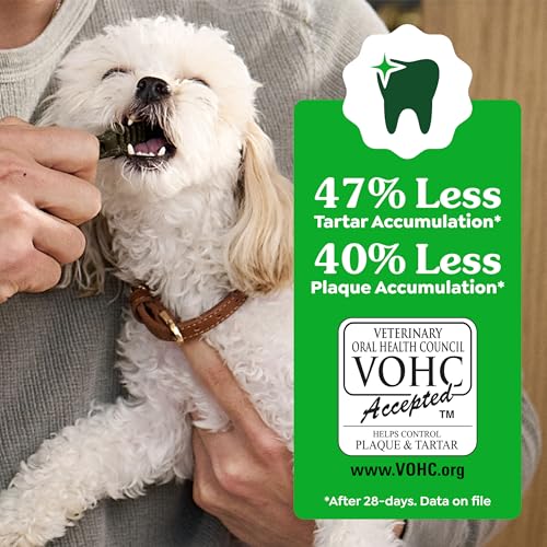 Greenies Veterinarian-Recommended Adult Natural Dental Dog Treats Teenie Size, Dog Dental Chews, Original Flavor, 12 oz. Pack, 43 Count