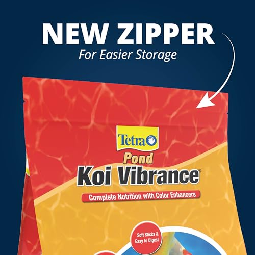 TetraPond Koi Vibrance Soft Sticks, Floating Pond Fish Food for Koi Fish and Ornamental Goldfish, 2.42 lbs