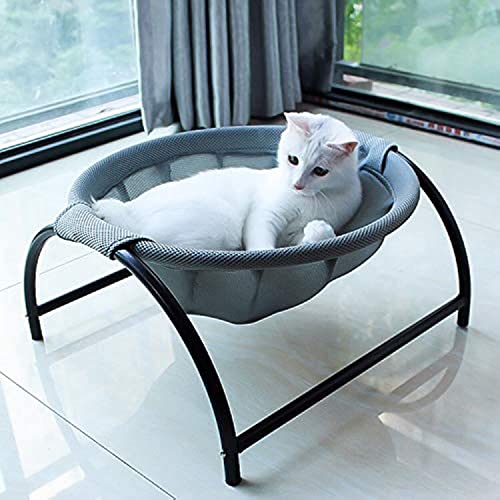 JUNSPOW Cat Bed Dog/Pet Hammock Bed Free-Standing Kitty Sleeping Cat Supplies Pet Supplies Whole Wash Stable & Breathable Easy Assembly Indoors