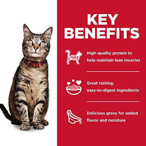 Hill's Science Diet Adult 1-6 Wet Cat Food Variety Pack, Chicken, Tuna, & Ocean Fish, 2.8 oz. Pouches, 12-Pack