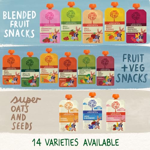 Pumpkin Tree Peter Rabbit Organics Super Oats & Seeds Variety Pack - Squeezable Snack Pouches, 4 oz. (Pack of 18)