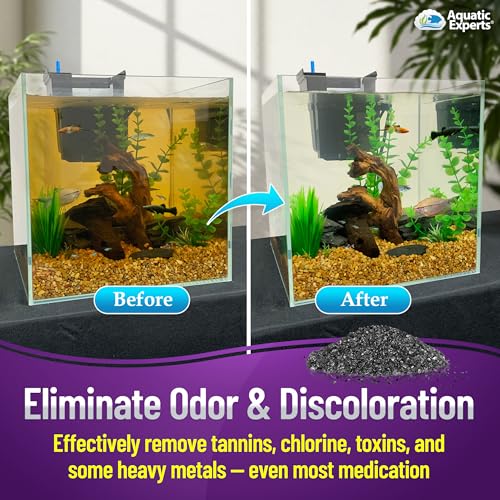 Premium Activated Carbon, Aquarium Carbon for Fish Tank Filter, Aquarium Filter Media, Granulated Charcoal for Fish Tanks, Activated Charcoal Bulk (3