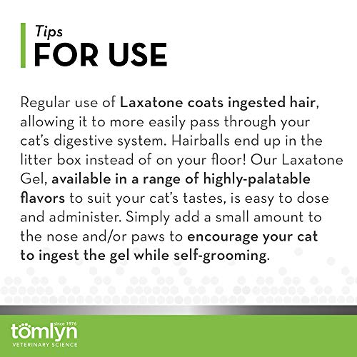 Tomlyn Laxatone Catnip-Flavored Hairball Remedy Gel for Cats, 4.25oz