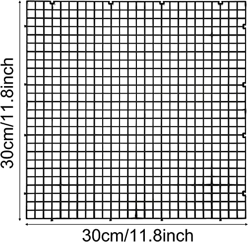 ALEGI 12 Pcs Aquarium Fish Tank Divider Plastic Egg Crate Aquarium Filter Bottom Tray Grid Isolation Board Partition Net Pane Separator (L 12pcs