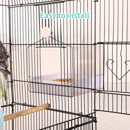 Colorday Bird Bath for Cage, Parrot Bath for Small to Medium Birds, Cockatiels, Parakeets, Budgie, Quaker, Conure, Lovebirds, Finches(6.7X6.7X7.74