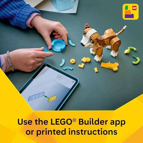 LEGO Creator 3 in 1 Cute Animals: Playful Puppy Dog Building Toy - Bedroom Decor for Girls & Boys, Ages 8+ - Gift for Birthdays - Build a Dog