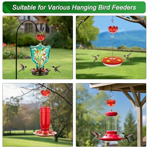6-Pack Hummingbird Feeder Ant Guard-Large Ant Moat for Hummingbird Feeders, Outdoor Ant-Proof Handing Feeders Accessories,Twist & Clean Ant Guard,6