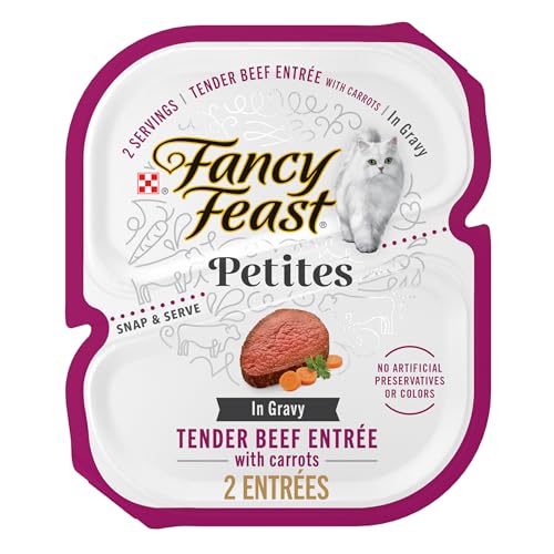 Purina Fancy Feast Petites Tender Beef Entree With Carrots in Gravy Gourmet Wet Cat Food - (Pack of 12) 2.8 oz. Tubs