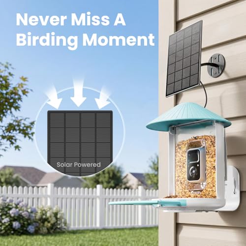 NETVUE by Birdfy Smart Bird Feeder with 2K HD AI Camera Solar Powered, Wireless Wildbird Watching, Live Stream&Color Night Vision, Auto-Capture