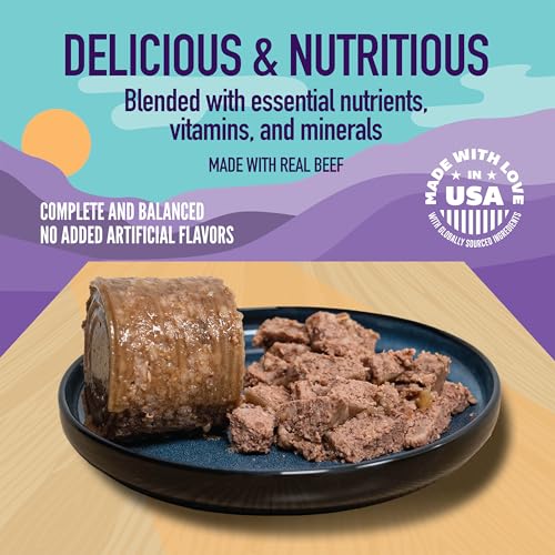 A Strong Heart Wet Dog Food, Chopped Beef Dinner — Real Beef & Chicken, Complete & Balanced for All Life Stages, Made in USA by Simmons Pet Food
