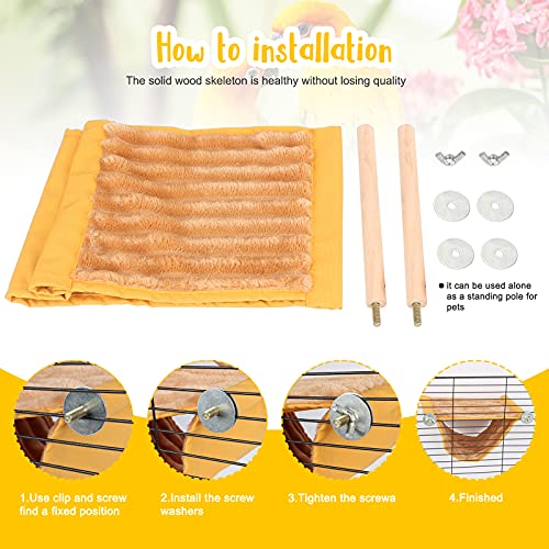 BWOGUE Winter Warm Bird Nest Bed Hanging Hammock Snuggle Hut Parrot House Tent Toy Bird Cage Perch for Parakeet Budgies Cockatiels Lovebird Cockatoo