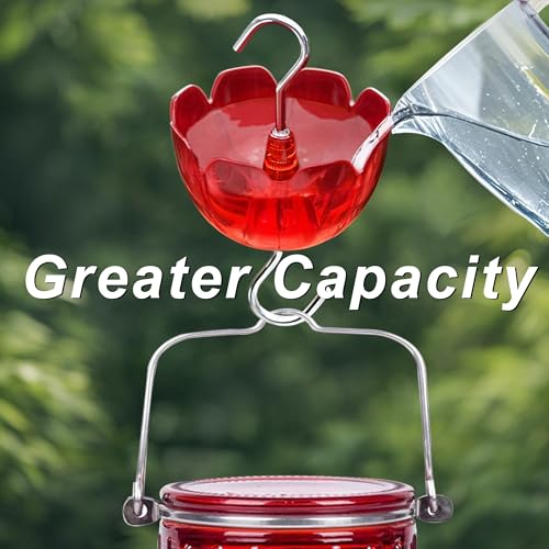 6-Pack Hummingbird Feeder Ant Guard-Large Ant Moat for Hummingbird Feeders, Outdoor Ant-Proof Handing Feeders Accessories,Twist & Clean Ant Guard,6