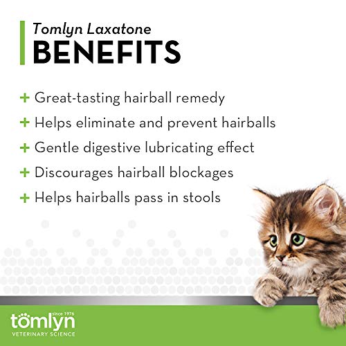 Tomlyn Laxatone Catnip-Flavored Hairball Remedy Gel for Cats, 4.25oz
