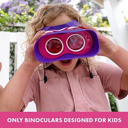 Educational Insights GeoSafari Kidnoculars Pink - Toy Binoculars for Kids, Outdoor Toys for Kids Ages 4-8, Toddler Camping and Nature Toys