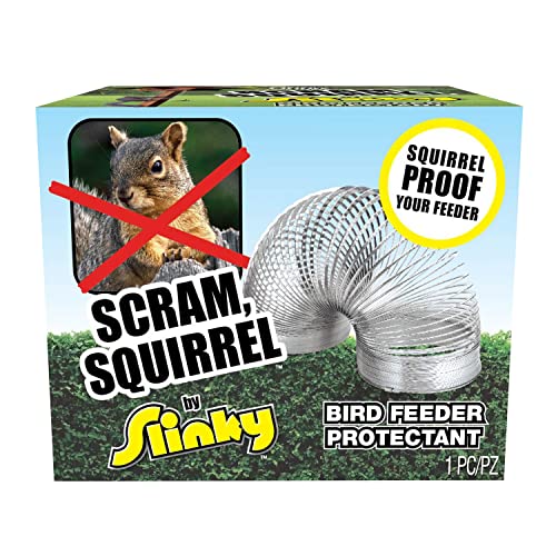 Scram, Squirrel by Slinky, Squirrel-Proof Bird Feeder Accessory that Guards Bird Seed, Kids Toys for Ages 5 Up by Just Play
