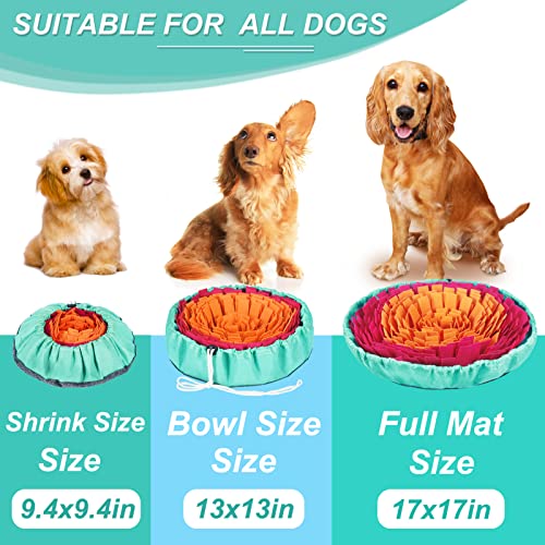 Vivifying Snuffle Mat for Dogs, Interactive Sniff Mat for Slow Eating and Keep Busy, Adjustable Dog Digging Toys Encourages Natural Foraging Skills
