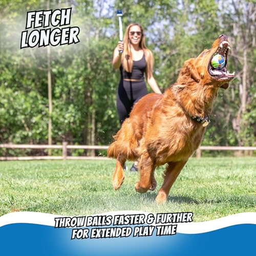 Chuckit! EcoFetch Dog Ball Launcher - 18" with Medium (2.5") Dog Fetch Ball Thrower, for Dogs 20-60 Pounds, Made in USA