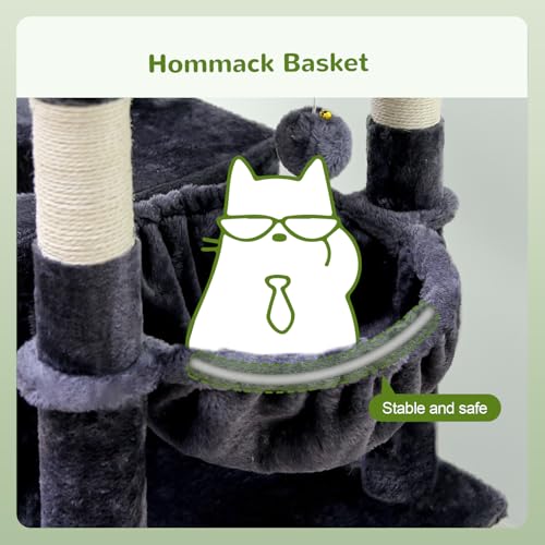 Globlazer Heavy Duty Cat Trees for Large Cats, Sturdy 72in Maine Coon Cat Tree for Large Cats 20 lbs+ Heavy Duty Cat Tower for Adult Biggest Cat with