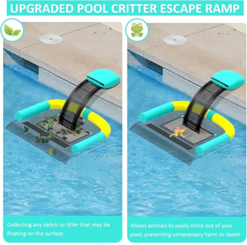 Poolvio Animal Saving Escape Ramp for Pool, Save Critters in Swimming Pool Device Handy, Pool Accessories in Floating Ramp Rescues Saving Frogs