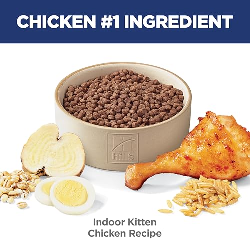 Hill's Science Diet Kitten Indoor Dry Cat Food, Chicken, 7 lb. Bag