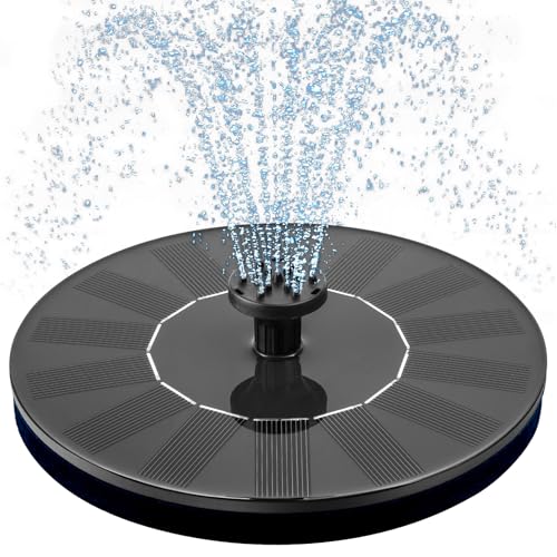 Mademax 1W Solar Bird Bath Fountain Pump, Solar Fountain, Free Standing Floating Solar Powered Water Fountain Pump for Bird Bath, Garden, Pond, Pool