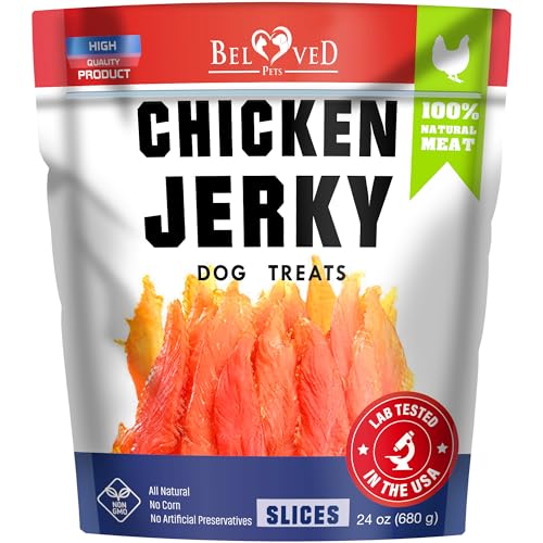 Beloved Pets Dog Treats Chicken Jerky 1.5 lb – Dog Food & High Protein Chews for Large, Medium & Small Breeds – Natural Healthy Training Snacks