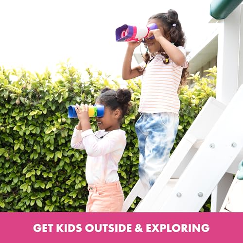 Educational Insights GeoSafari Kidnoculars Pink - Toy Binoculars for Kids, Outdoor Toys for Kids Ages 4-8, Toddler Camping and Nature Toys