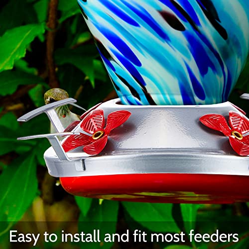 Hummingbird Feeder Bottom Base Replacement Parts Set Plastic Outdoors Hummingbird Feeder Bottom Moat Hook Brushes Bird Replacement Accessories
