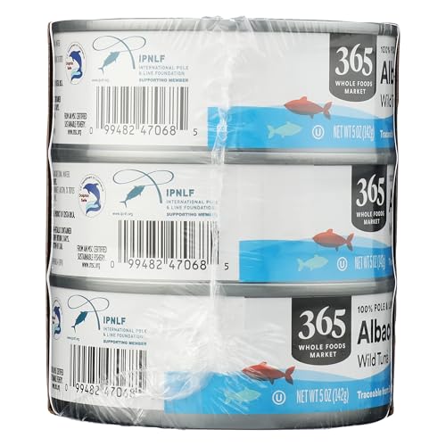 365 by Whole Foods Market, No Salt Albacore Tuna in Water 6pk, 5 Ounce