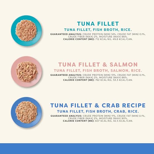 Applaws Natural Wet Canned Cat Food, Limited and Natural Ingredients, High Protein with No Artificial Additives, Fish Selection Variety Pack in Broth