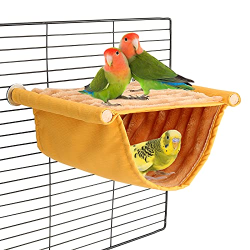 BWOGUE Winter Warm Bird Nest Bed Hanging Hammock Snuggle Hut Parrot House Tent Toy Bird Cage Perch for Parakeet Budgies Cockatiels Lovebird Cockatoo