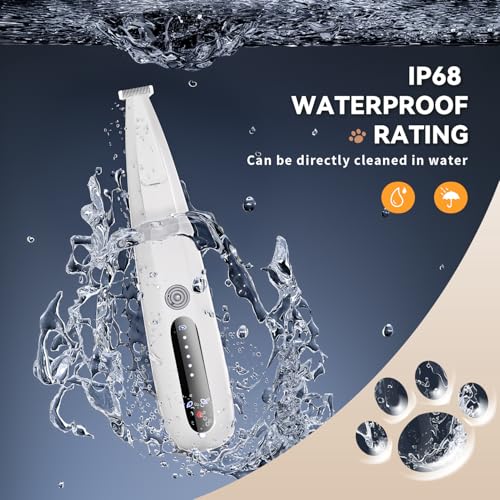 2026 New Pet Precision Trimmer, Dog Paw Trimmer with LED Light, Low Noise, IP68 Waterproof, Dual-Speed Motor, Suit for Trimming Paw, Ear, Face, Butt