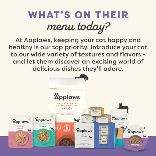 Applaws Natural Wet Cat Food in Gravy, Limited and Natural Ingredients, High Protein with No Artificial Additives, Fish Selection Variety Pack in