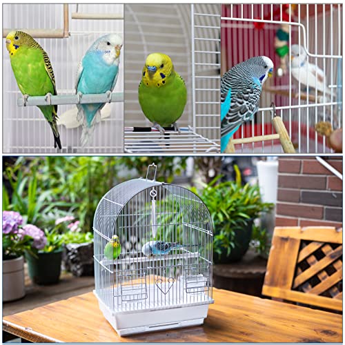 Small Bird Travel Cage - Lightweight Small Birds Starter Kit with Birdcages and Accessories Great for Parakeets Lovebirds Parrotlets Finches Canaries