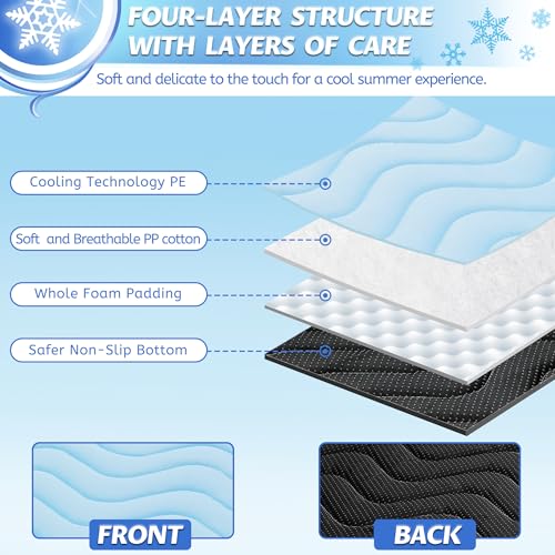 Dog Cooling Mat for Large Dogs, 40"x28" Breathable Self Cooling Crate Mat for Dogs & Cats, Portable Washable Pet Cooling Pad for Kennel, Sofa, Bed