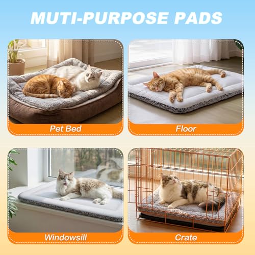 Cat Cooling Mat, Self Warming Cat Bed, Reversible Warm & Cooling Cat Bed, Winter Warm Cat Pad & Summer Cooling Cat Mat for Kittens & Small Dogs