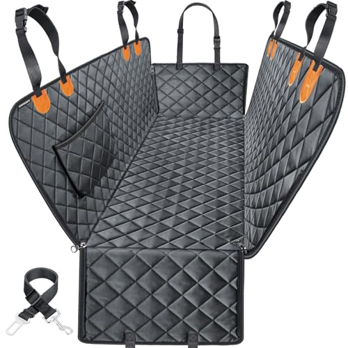 URPOWER Dog Car Seat Cover for Pets 100% Waterproof Seat Cover Hammock 600D Heavy Duty Scratch Proof Nonslip Durable Soft Back Seat Covers for Cars