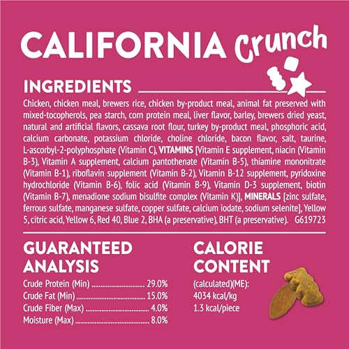 Purina Friskies Party Mix California Crunch with Chicken and Flavors of Turkey and Bacon Cat Treats - 30 oz Canister