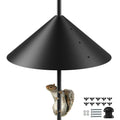 19 Inch Metal Squirrel Baffle for Bird Feeder Pole, Outdoor Squirrel Proof Bird Feeders, Bird House Guard for Shepherd’s Hook, Rust Chew Proof Heavy
