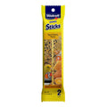Vitakraft Crunch Sticks Parakeet Treats Egg and Honey Flavor 2 Pack - Long Lasting Seed Stick with Natural Wood Center Clip Holder and Nutritious